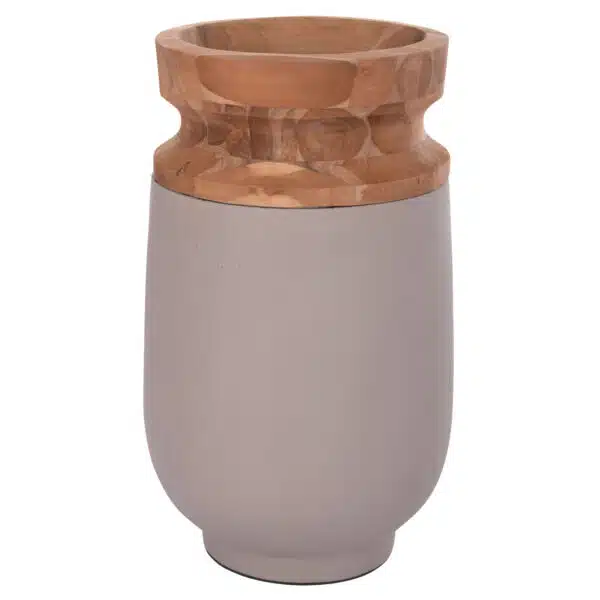 ΔΙΑΚΟΣΜΗΤΙΚΟ ΒΑΖΟ ΔΑΠΕΔΟΥ LINTER HM4662.05S FIBER CEMENT ΓΚΡΙ ΜΑΤ--ΞΥΛΟ ΤΕΑΚ Φ34x60Υεκ - Image 7