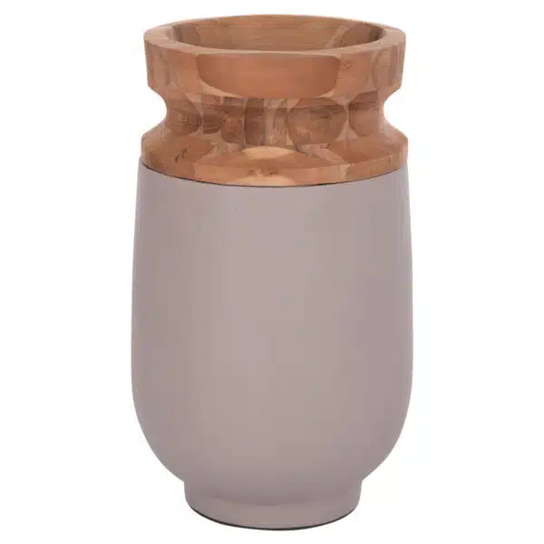 ΔΙΑΚΟΣΜΗΤΙΚΟ ΒΑΖΟ ΔΑΠΕΔΟΥ LINTER HM4662.05S FIBER CEMENT ΓΚΡΙ ΜΑΤ--ΞΥΛΟ ΤΕΑΚ Φ34x60Υεκ