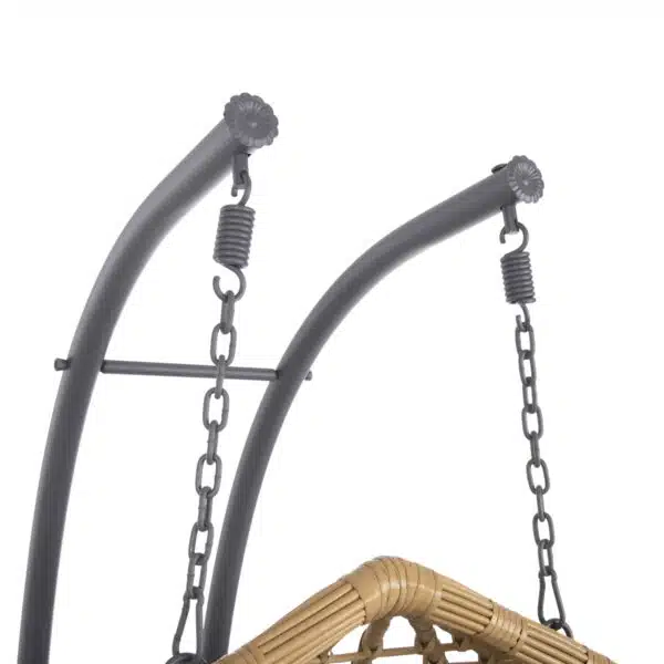 ΔΙΠΛΗ ΚΡΕΜΑΣΤΗ ΦΩΛΙΑ ME ΥΠΟΠΟΔΙΟ GRACIE HM5754.02 ΜΠΕΖ ΣΥΝΘ.RATTAN-ΓΚΡΙ ΜΕΤΑΛ.ΣΚΕΛΕΤΟΣ Φ120x200Υεκ - Image 8