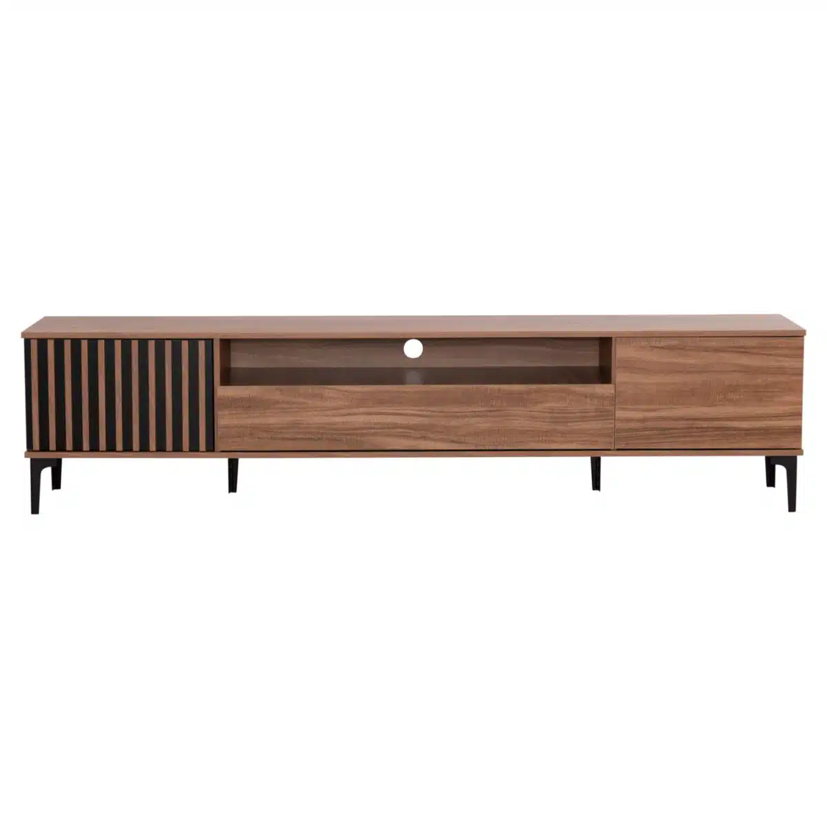 ΕΠΙΠΛΟ ΤΗΛΕΟΡΑΣΗΣ ΣΕΙΡΑ HARRY HM18008.01 ΜΕΛΑΜΙΝΗ ΦΥΣΙΚΟ ΞΥΛΟΥ-ΜΑΥΡΟ 200x40x47,5Υεκ. - Image 3