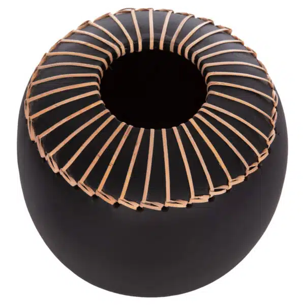 ΕΠΙΤΡΑΠΕΖΙΟ ΔΙΑΚΟΣΜΗΤΙΚΟ ΒΑΖΟ LENNOX HM4675.01L TΕΡΑΚΟΤΑ ΣΕ ΜΑΥΡΟ--Φ22x20Υεκ. - Image 5