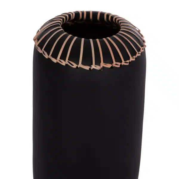 ΕΠΙΤΡΑΠΕΖΙΟ ΔΙΑΚΟΣΜΗΤΙΚΟ ΒΑΖΟ LENNOX HM4675.01S TΕΡΑΚΟΤΑ ΣΕ ΜΑΥΡΟ--Φ18x33Υεκ. - Image 4