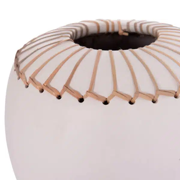 ΕΠΙΤΡΑΠΕΖΙΟ ΔΙΑΚΟΣΜΗΤΙΚΟ ΒΑΖΟ LENNOX HM4675.02L TΕΡΑΚΟΤΑ ΣΕ ΛΕΥΚΟ--Φ22x20Υεκ. - Image 5