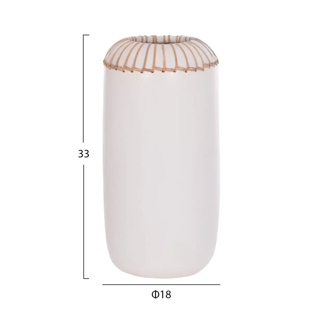 ΕΠΙΤΡΑΠΕΖΙΟ ΔΙΑΚΟΣΜΗΤΙΚΟ ΒΑΖΟ LENNOX HM4675.02S TΕΡΑΚΟΤΑ ΣΕ ΛΕΥΚΟ--Φ18x33Υεκ. - Image 2