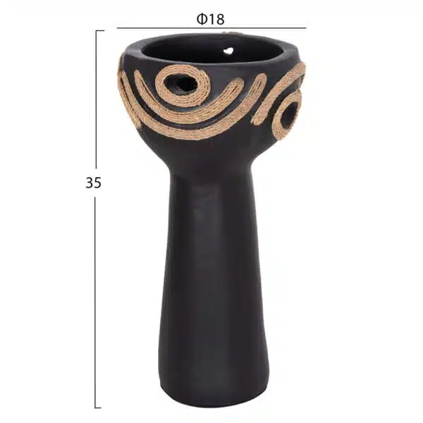 ΕΠΙΤΡΑΠΕΖΙΟ ΔΙΑΚΟΣΜΗΤΙΚΟ DEAN HM4679.01 ΜΑΥΡΗ ΤΕΡΑΚΟΤΑ & ΣΧΟΙΝΙ AGEL Φ18x35Υεκ - Image 2