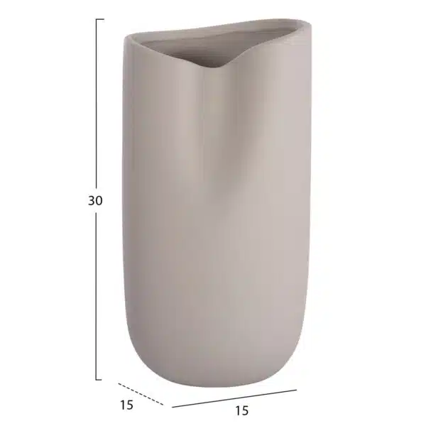 ΕΠΙΤΡΑΠΕΖΙΟ ΚΕΡΑΜΙΚΟ ΔΙΑΚΟΣΜΗΤΙΚΟ GLAΖΕ HM4607.03 ΓΚΡΙ ΜΑΤ 15x15x30Υεκ - Image 2