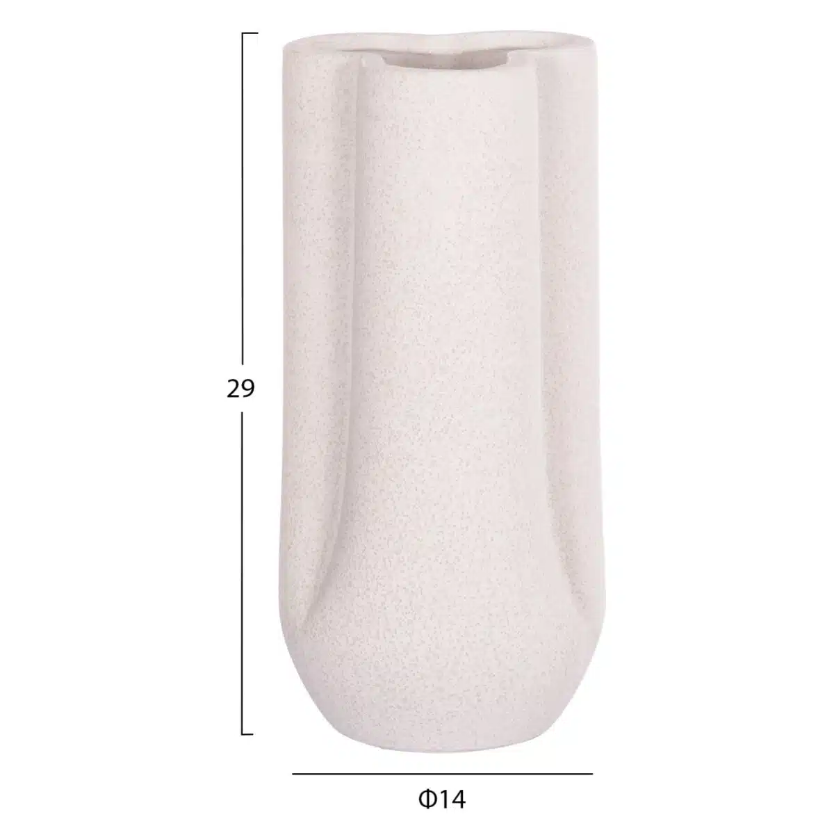 ΕΠΙΤΡΑΠΕΖΙΟ ΚΕΡΑΜΙΚΟ ΔΙΑΚΟΣΜΗΤΙΚΟ GLAΖΕ HM4612.01 ΚΡΥΣΤΑΛΛΙΚΟ ΥΠΟΛΕΥΚΟ Φ14x29Υεκ - Image 2