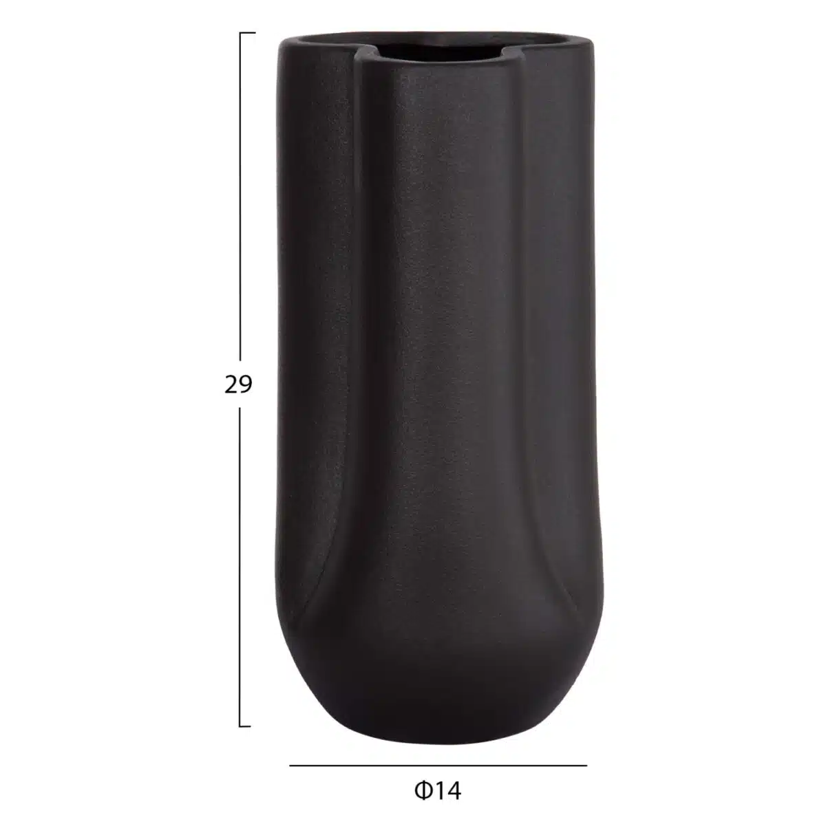 ΕΠΙΤΡΑΠΕΖΙΟ ΚΕΡΑΜΙΚΟ ΔΙΑΚΟΣΜΗΤΙΚΟ GLAΖΕ HM4612.02 ΜΑΥΡΟ ΜΑΤ Φ14x29Υεκ - Image 2