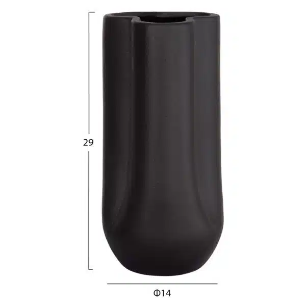 ΕΠΙΤΡΑΠΕΖΙΟ ΚΕΡΑΜΙΚΟ ΔΙΑΚΟΣΜΗΤΙΚΟ GLAΖΕ HM4612.02 ΜΑΥΡΟ ΜΑΤ Φ14x29Υεκ - Image 2