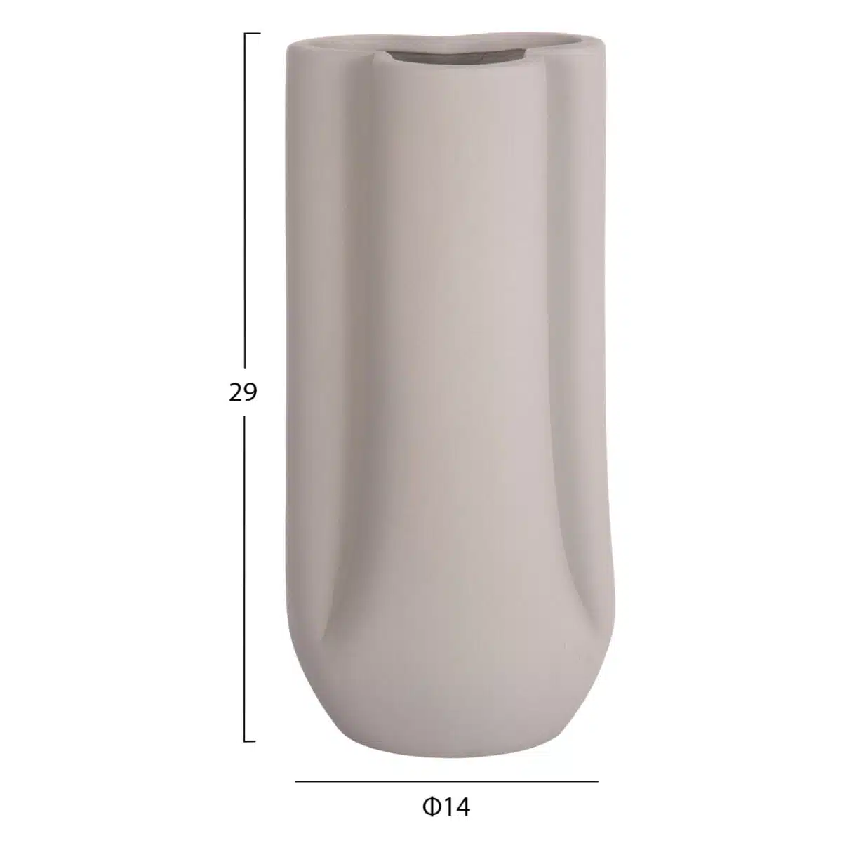 ΕΠΙΤΡΑΠΕΖΙΟ ΚΕΡΑΜΙΚΟ ΔΙΑΚΟΣΜΗΤΙΚΟ GLAΖΕ HM4612.03 ΓΚΡΙ ΜΑΤ Φ14x29Υεκ - Image 2