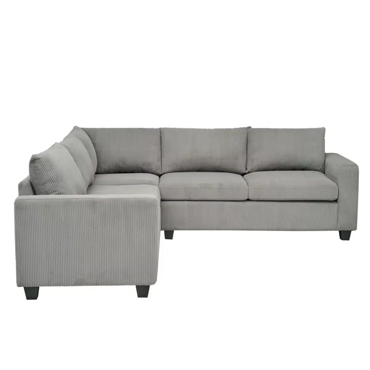 ΓΩΝΙΑΚΟΣ ΚΑΝΑΠΕΣ CALDER HM3286.01 ΓΚΡΙ ΥΦΑΣΜΑ 254x254x90x91Υεκ. - Image 3