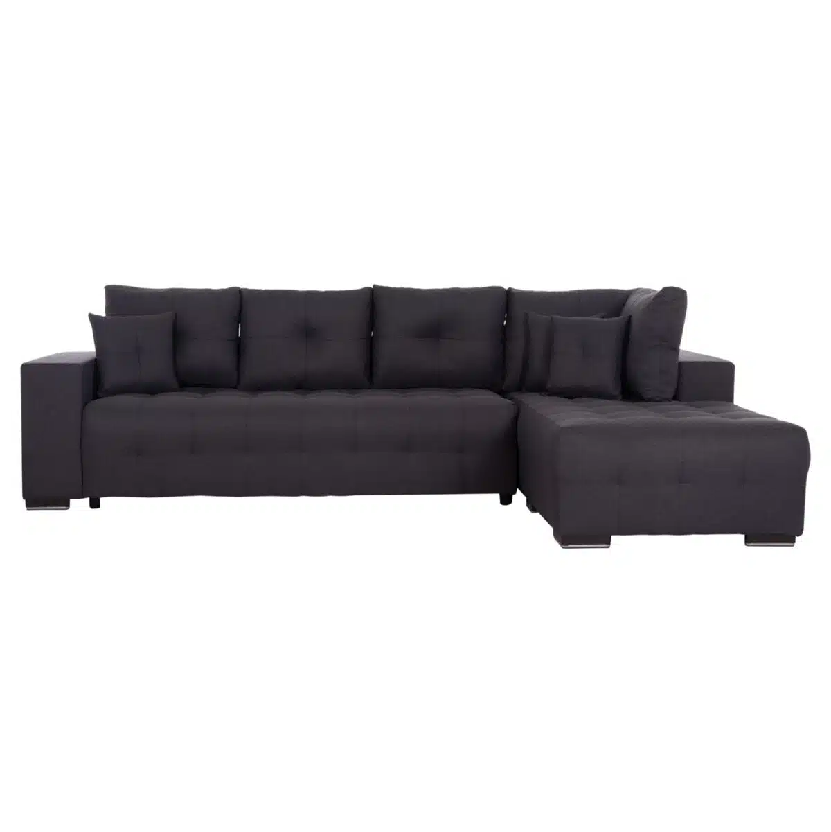 ΓΩΝΙΑΚΟΣ ΚΑΝΑΠΕΣ-ΚΡΕΒΑΤΙ ΜΕ ΑΠΟΘ.ΧΩΡΟ TRENDSTON HM3302.01R ΓΚΡΙ ΥΦΑΣΜΑ 298x177x95Υεκ - Image 4