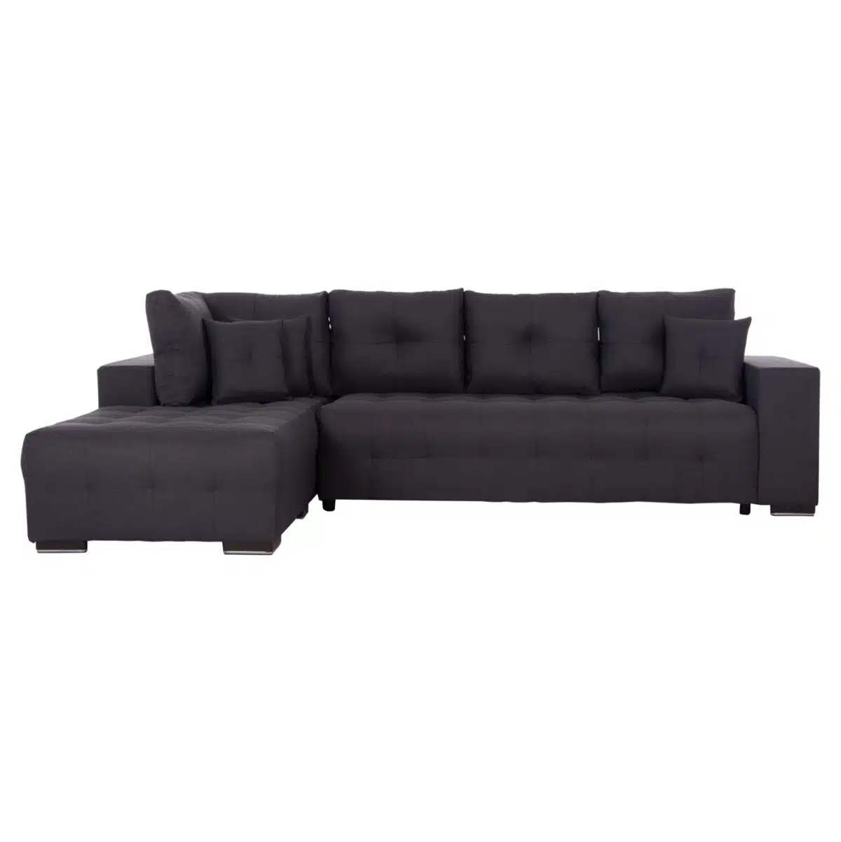 ΓΩΝΙΑΚΟΣ ΚΑΝΑΠΕΣ-ΚΡΕΒΑΤΙ ΜΕ ΑΠΟΘ.ΧΩΡΟ TRENDSTON HM3302.01L ΓΚΡΙ ΥΦΑΣΜΑ 298x177x95Υεκ - Image 4