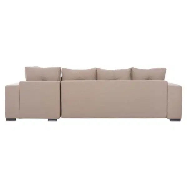ΓΩΝΙΑΚΟΣ ΚΑΝΑΠΕΣ-ΚΡΕΒΑΤΙ ΜΕ ΑΠΟΘ.ΧΩΡΟ TRENDSTON HM3302.03R ΜΠΕΖ ΥΦΑΣΜΑ 298x177x95Υεκ - Image 6