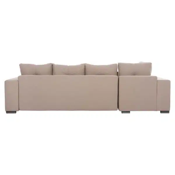 ΓΩΝΙΑΚΟΣ ΚΑΝΑΠΕΣ-ΚΡΕΒΑΤΙ ΜΕ ΑΠΟΘ.ΧΩΡΟ TRENDSTON HM3302.03L ΜΠΕΖ ΥΦΑΣΜΑ 298x177x95Υεκ - Image 6