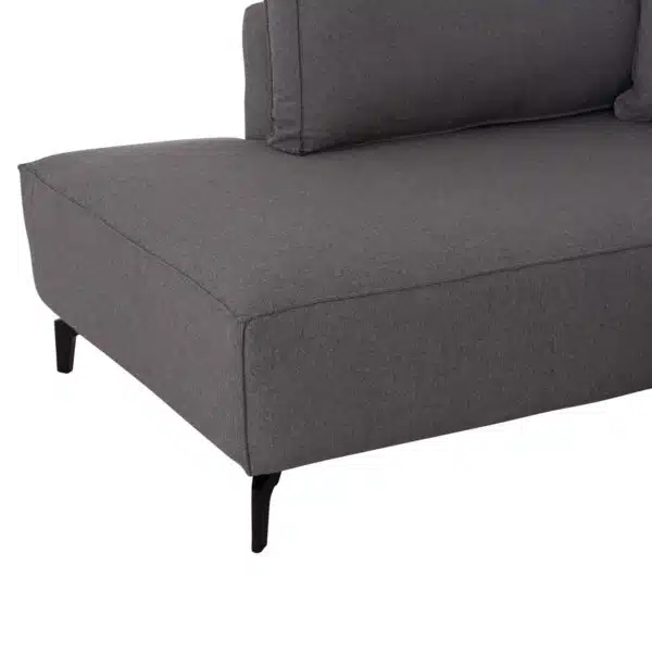 ΓΩΝΙΑΚΟΣ ΚΑΝΑΠΕΣ-ΚΡΕΒΑΤΙ ΜΕ ΑΠΟΘ.ΧΩΡΟ SAFFIRA HM3303.01L ΓΚΡΙ ΥΦΑΣΜΑ 270x195x100Υεκ. - Image 8