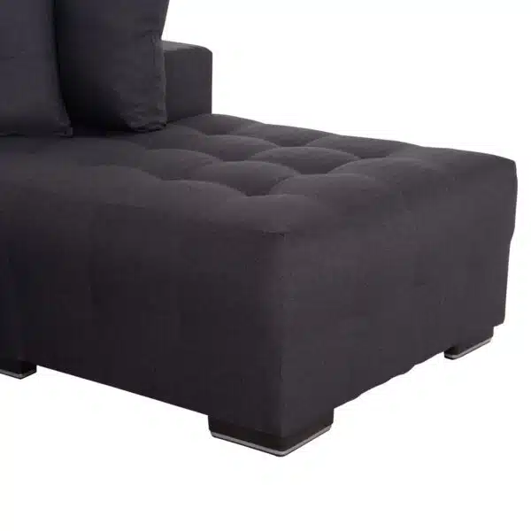 ΓΩΝΙΑΚΟΣ ΚΑΝΑΠΕΣ-ΚΡΕΒΑΤΙ ΜΕ ΑΠΟΘ.ΧΩΡΟ TRENDSTON HM3302.01R ΓΚΡΙ ΥΦΑΣΜΑ 298x177x95Υεκ - Image 8