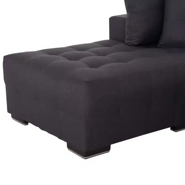 ΓΩΝΙΑΚΟΣ ΚΑΝΑΠΕΣ-ΚΡΕΒΑΤΙ ΜΕ ΑΠΟΘ.ΧΩΡΟ TRENDSTON HM3302.01L ΓΚΡΙ ΥΦΑΣΜΑ 298x177x95Υεκ - Image 8