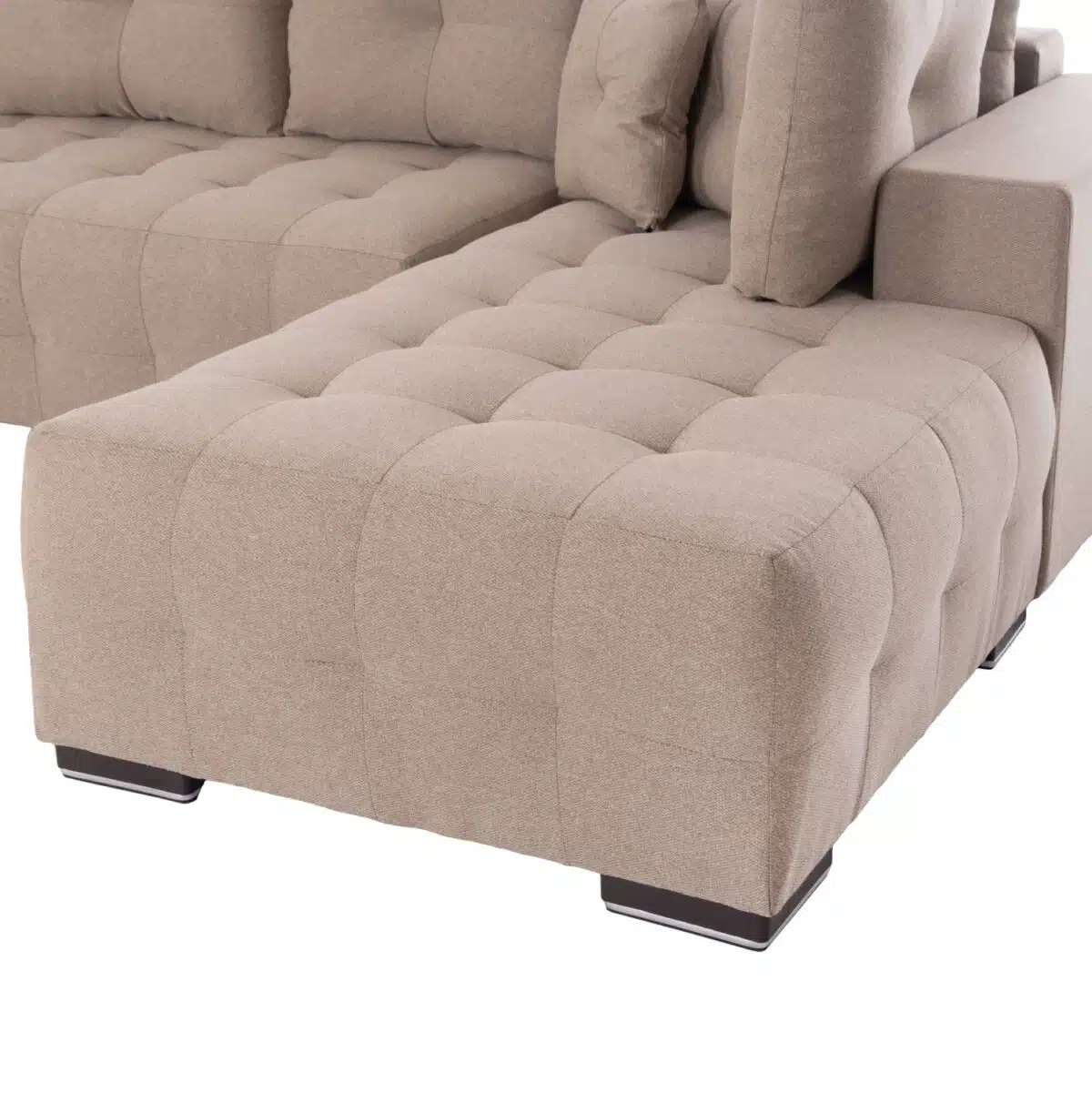 ΓΩΝΙΑΚΟΣ ΚΑΝΑΠΕΣ-ΚΡΕΒΑΤΙ ΜΕ ΑΠΟΘ.ΧΩΡΟ TRENDSTON HM3302.03R ΜΠΕΖ ΥΦΑΣΜΑ 298x177x95Υεκ - Image 9