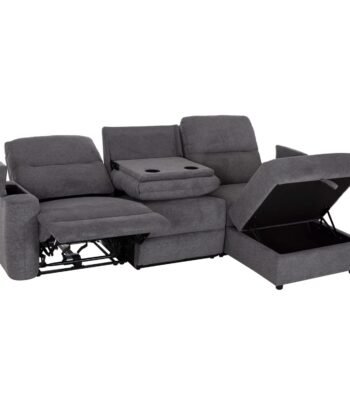 ΚΑΝΑΠΕΣ ΔΕΞΙΑ ΓΩΝΙΑ SYNTHIA HM3308.03R ΑΝΑΚΛΙΣΗ & ΑΠΟΘ.ΧΩΡΟΣ--ΓΚΡΙ 245x170x98Υεκ