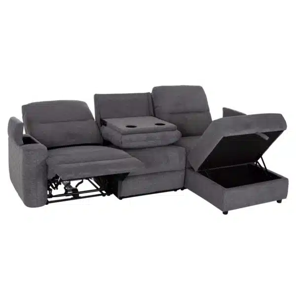 ΚΑΝΑΠΕΣ ΔΕΞΙΑ ΓΩΝΙΑ SYNTHIA HM3308.03R ΑΝΑΚΛΙΣΗ & ΑΠΟΘ.ΧΩΡΟΣ--ΓΚΡΙ 245x170x98Υεκ