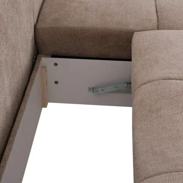 ΚΑΝΑΠΕΣ ΚΡΕΒΑΤΙ ΔΕΞΙΑ ΓΩΝΙΑ COMFYRA HM3336.03R ΜΠΕΖ ΥΦΑΣΜΑ 270x181x75Υεκ - Image 10