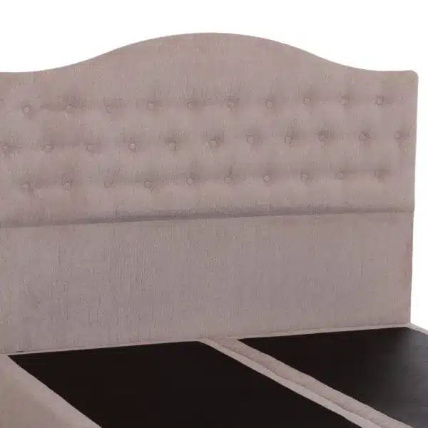 ΚΡΕΒΑΤΙ ΔΙΠΛΟ MALENA HM638.32 ΜΠΕΖ ΥΦΑΣΜΑ- ΓΙΑ ΣΤΡΩΜΑ 150x200εκ. - Image 6
