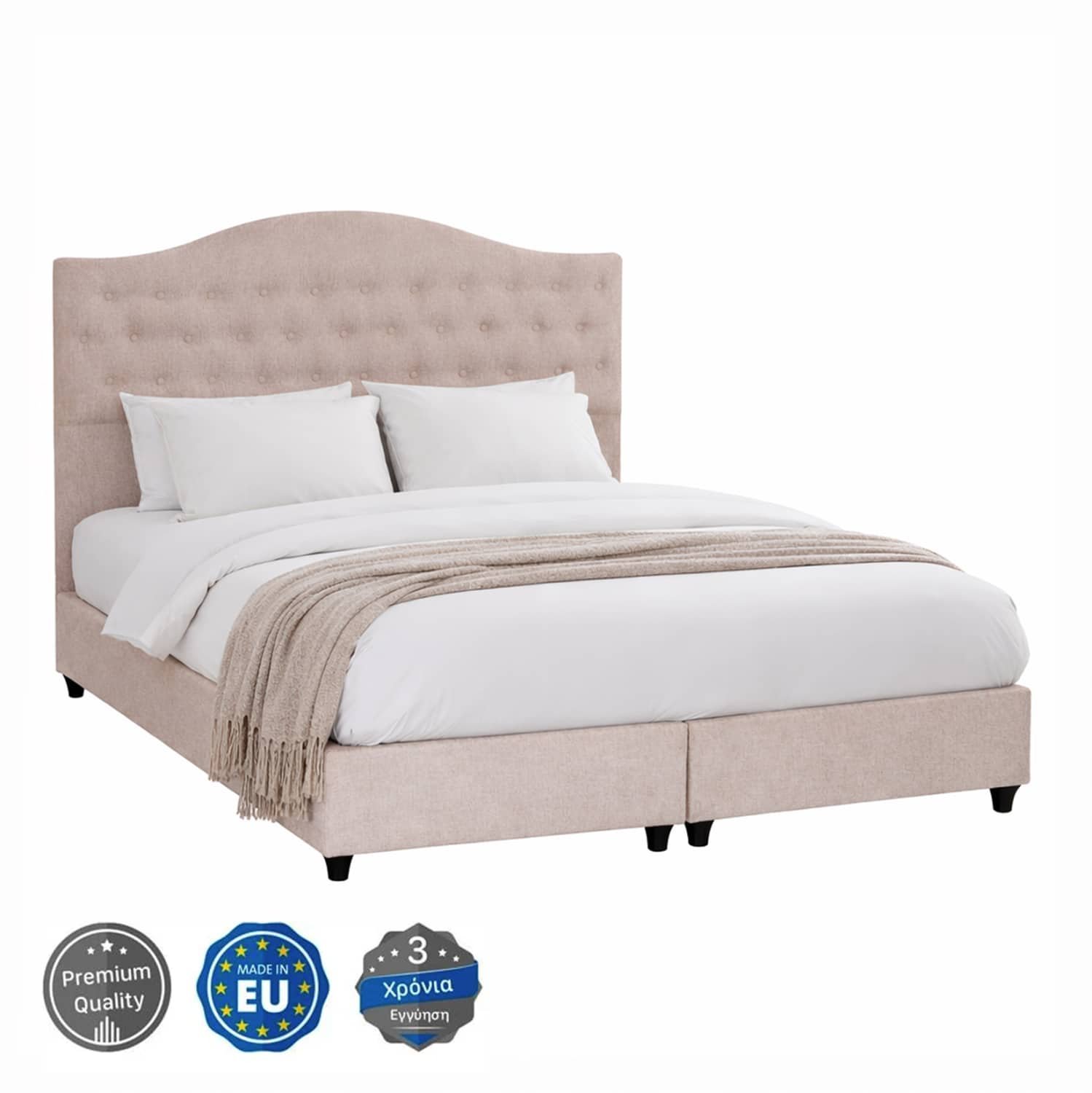 ΚΡΕΒΑΤΙ ΔΙΠΛΟ MALENA HM638.32 ΜΠΕΖ ΥΦΑΣΜΑ- ΓΙΑ ΣΤΡΩΜΑ 150x200εκ. ΚΡΕΒΑΤΙ ΔΙΠΛΟ MALENA HM638.32 ΜΠΕΖ ΥΦΑΣΜΑ- ΓΙΑ ΣΤΡΩΜΑ 150x200εκ.