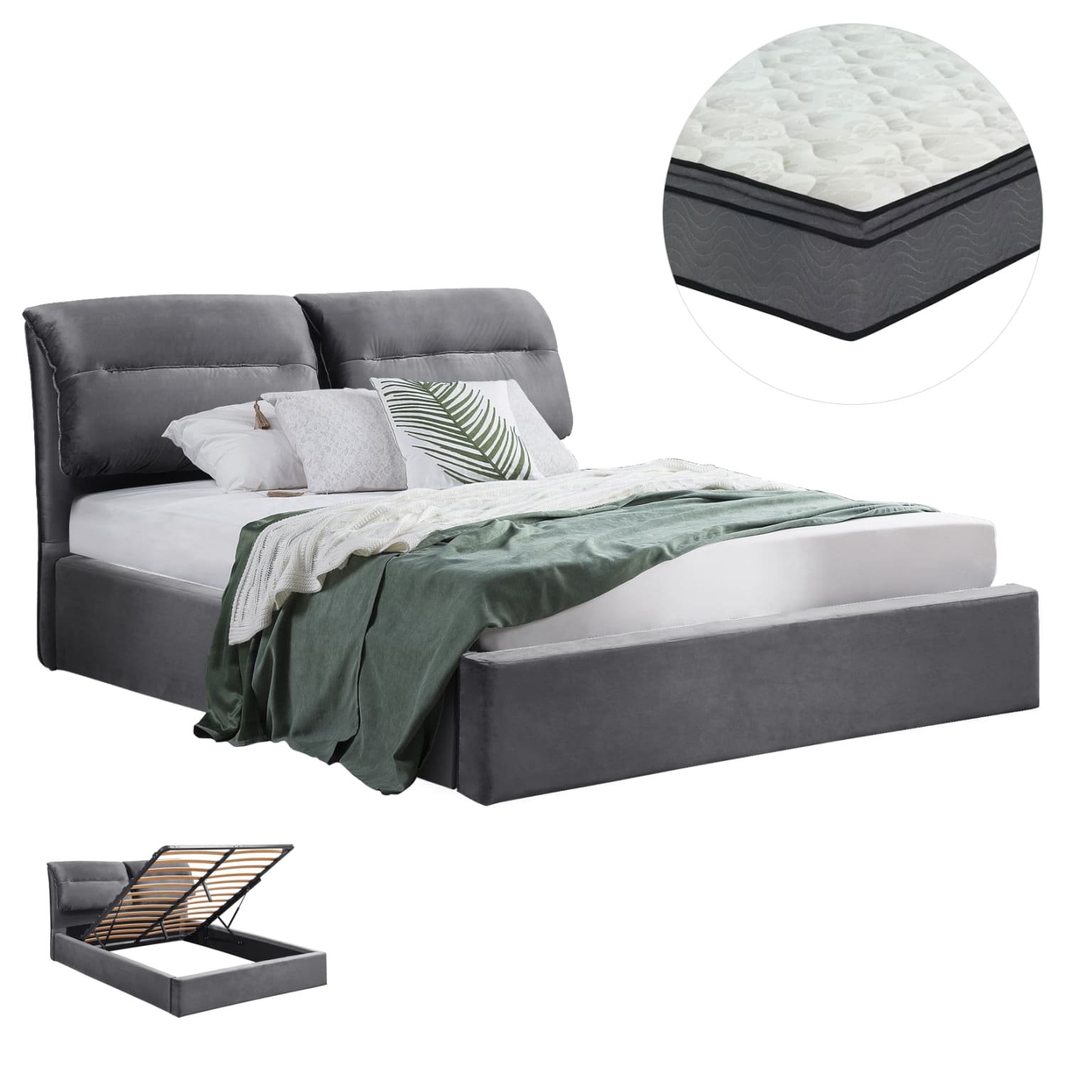 ΚΡΕΒΑΤΙ ΔΙΠΛΟ & ΣΤΡΩΜΑ KENDRA HM10720.01 ΓΚΡΙ ΒΕΛΟΥΔΟ ΜΕ ΑΠΟΘ.ΧΩΡΟ--ΓΙΑ 160x200εκ ΚΡΕΒΑΤΙ ΔΙΠΛΟ & ΣΤΡΩΜΑ KENDRA HM10720.01 ΓΚΡΙ ΒΕΛΟΥΔΟ ΜΕ ΑΠΟΘ.ΧΩΡΟ--ΓΙΑ 160x200εκ