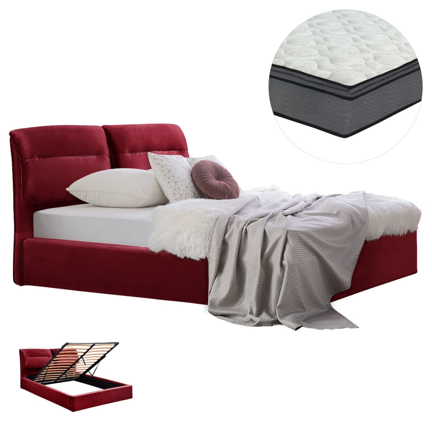 ΚΡΕΒΑΤΙ ΔΙΠΛΟ & ΣΤΡΩΜΑ KENDRA HM10720.06 ΚΟΚΚΙΝΟ ΒΟΥΡΓΟΥΝΔΙΑΣ ΒΕΛΟΥΔΟ--ΑΠΟΘ.ΧΩΡΟΣ--160x200εκ ΚΡΕΒΑΤΙ ΔΙΠΛΟ & ΣΤΡΩΜΑ KENDRA HM10720.06 ΚΟΚΚΙΝΟ ΒΟΥΡΓΟΥΝΔΙΑΣ ΒΕΛΟΥΔΟ--ΑΠΟΘ.ΧΩΡΟΣ--160x200εκ