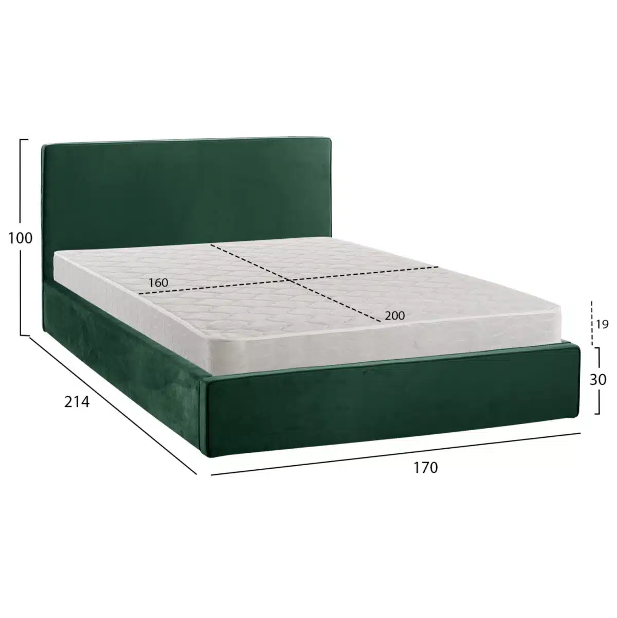 ΚΡΕΒΑΤΙ ΔΙΠΛΟ & ΣΤΡΩΜΑ ALLIE HM21273.03 ΚΥΠΑΡΙΣΣΙ ΒΕΛΟΥΔΟ ΜΕ ΑΠΟΘ.ΧΩΡΟ--160x200εκ - Image 3