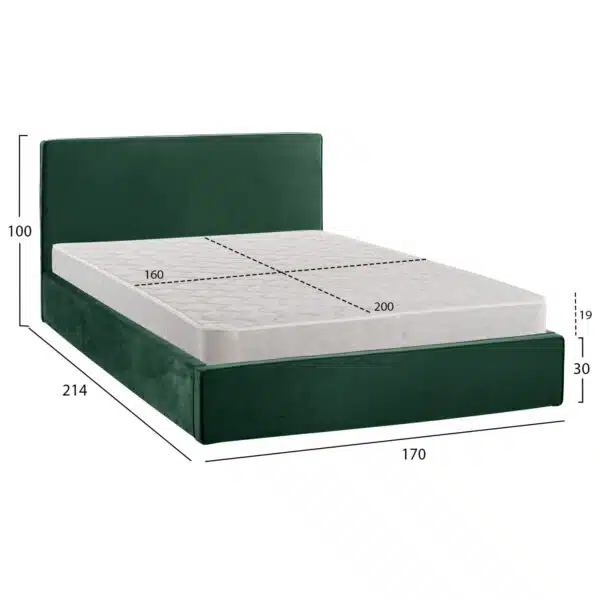 ΚΡΕΒΑΤΙ ΔΙΠΛΟ & ΣΤΡΩΜΑ ALLIE HM21273.03 ΚΥΠΑΡΙΣΣΙ ΒΕΛΟΥΔΟ ΜΕ ΑΠΟΘ.ΧΩΡΟ--160x200εκ - Image 3