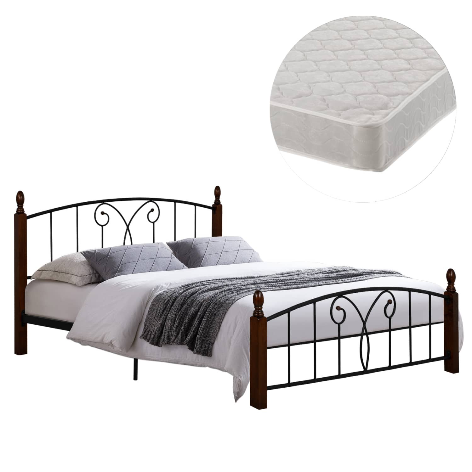 ΚΡΕΒΑΤΙ ΔΙΠΛΟ & ΣΤΡΩΜΑ SUZIE HM21332 ΜΕΤΑΛΛΟ & ΞΥΛΟ ΣΕ ΚΑΡΥΔΙ--ΣΤΡΩΜΑ 150x200εκ ΚΡΕΒΑΤΙ ΔΙΠΛΟ & ΣΤΡΩΜΑ SUZIE HM21332 ΜΕΤΑΛΛΟ & ΞΥΛΟ ΣΕ ΚΑΡΥΔΙ--ΣΤΡΩΜΑ 150x200εκ