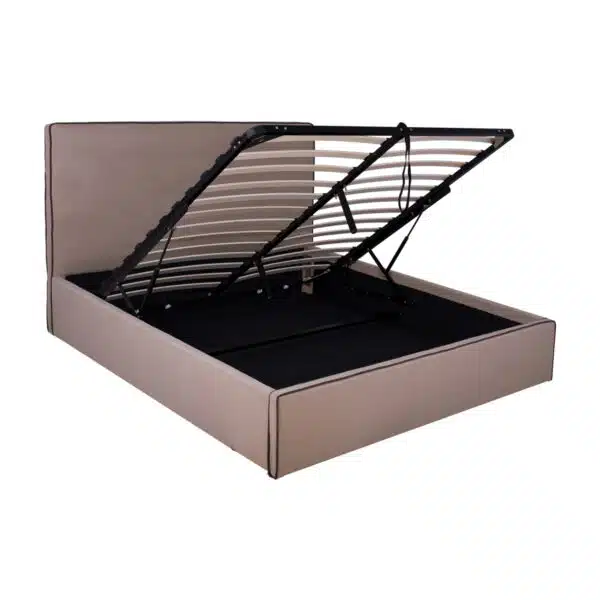 ΚΡΕΒΑΤΙ ALLIE HM584.02 160x200 εκ. ΜΕ ΑΠΟΘΗΚΕΥΤΙΚΟ ΧΩΡΟ ΜΠΕΖ ΥΦΑΣΜΑ
