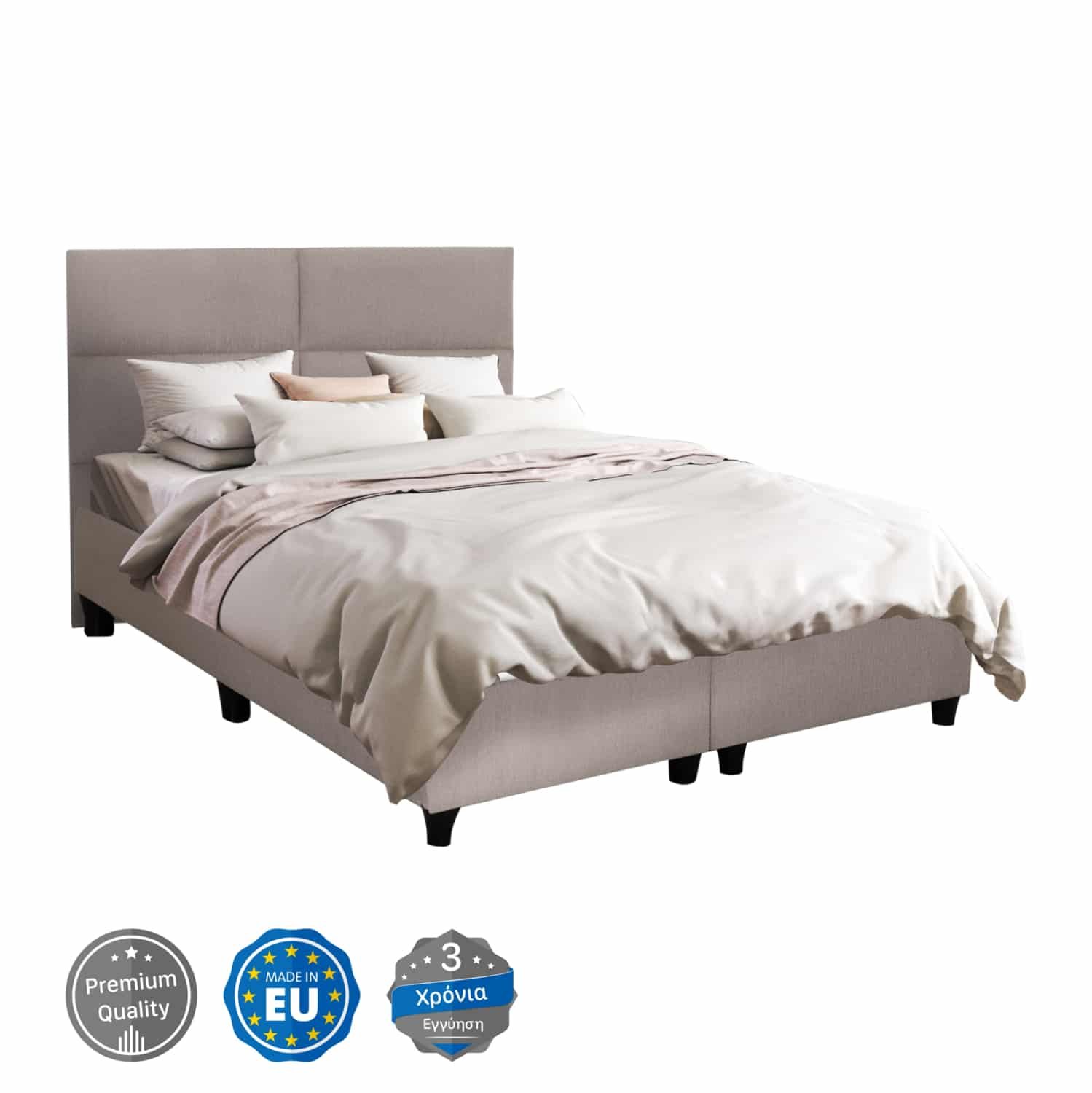 ΚΡΕΒΑΤΙ MILO HM616.32 ΜΠΕΖ ΥΦΑΣΜΑ ΓΙΑ ΣΤΡΩΜΑ 160x200εκ ΚΡΕΒΑΤΙ MILO HM616.32 ΜΠΕΖ ΥΦΑΣΜΑ ΓΙΑ ΣΤΡΩΜΑ 160x200εκ