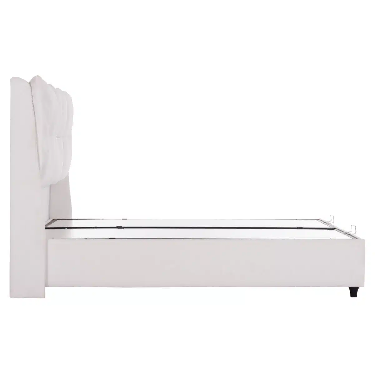 ΚΡEΒΑΤΙ ΜΕ ΑΠΟΘΗΚΕΥΤΙΚΟ ΧΩΡΟ DREAMLET HM716.03 ΛΕΥΚΟ TEDDY ΥΦΑΣΜΑ- ΓΙΑ ΣΤΡΩΜΑ 160x200εκ. - Image 5