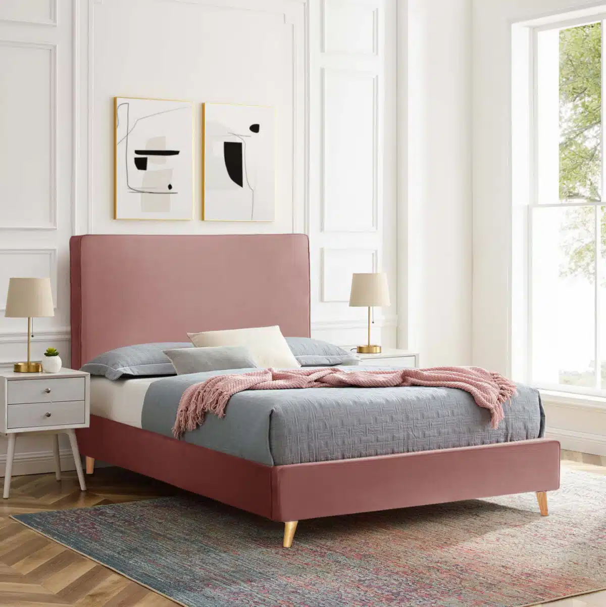 ΚΡΕΒΑΤΙ ΜΕ ΣΤΡΩΜΑ MAYLIN HM21281.01 ΣΑΠΙΟ ΜΗΛΟ ΒΕΛΟΥΔΟ--ΓΙΑ 120x200εκ - Image 2