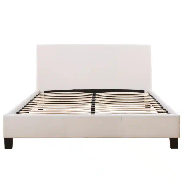 ΚΡΕΒΑΤΙ ΜΕ ΣΤΡΩΜΑ BECCA HM21283.01 ΛΕΥΚΟ PU--ΓΙΑ 150x200εκ - Image 4