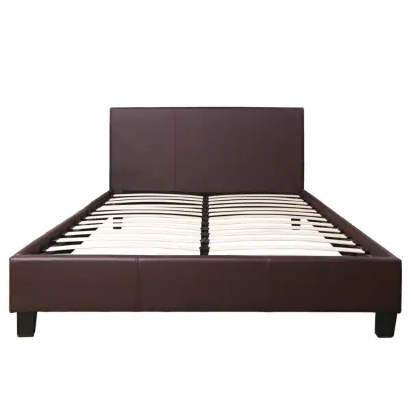 ΚΡΕΒΑΤΙ ΜΕ ΣΤΡΩΜΑ BECCA HM21283.02 ΚΑΦΕ PU--ΓΙΑ 150x200εκ - Image 4