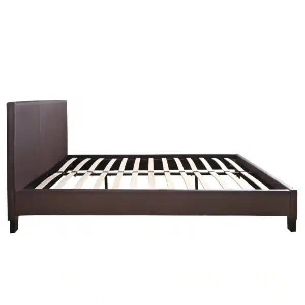 ΚΡΕΒΑΤΙ ΜΕ ΣΤΡΩΜΑ BECCA HM21283.02 ΚΑΦΕ PU--ΓΙΑ 150x200εκ - Image 5