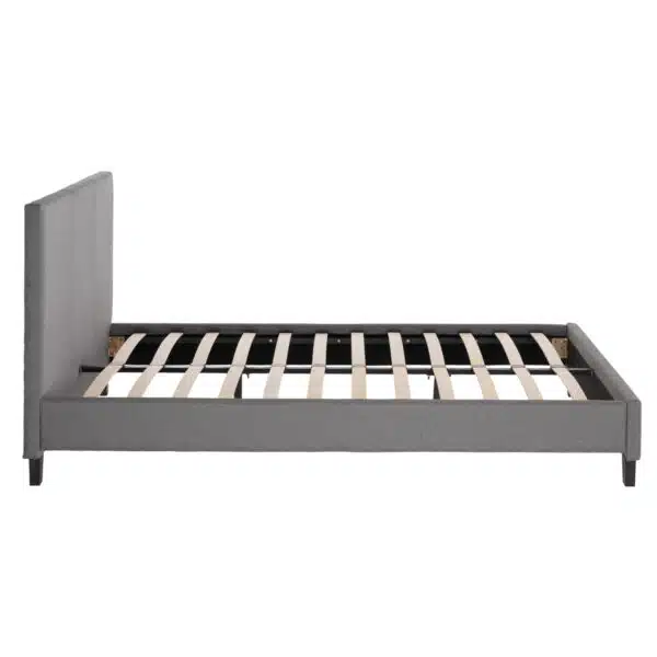 ΚΡΕΒΑΤΙ ΜΕ ΣΤΡΩΜΑ BECCA HM21283.04 ΓΚΡΙ ΥΦΑΣΜΑ--ΓΙΑ 150x200εκ - Image 5