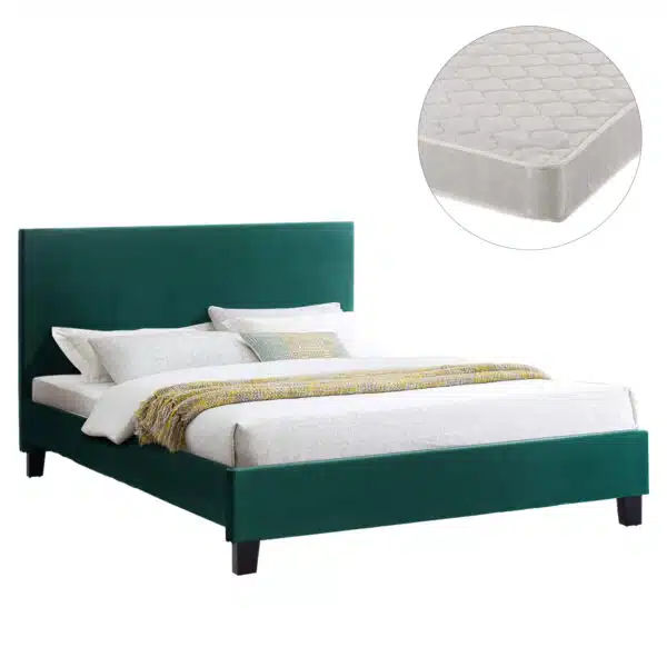 ΚΡΕΒΑΤΙ ΜΕ ΣΤΡΩΜΑ BECCA HM21283.06 ΚΥΠΑΡΙΣΣΙ ΒΕΛΟΥΔΟ--ΓΙΑ 150x200εκ