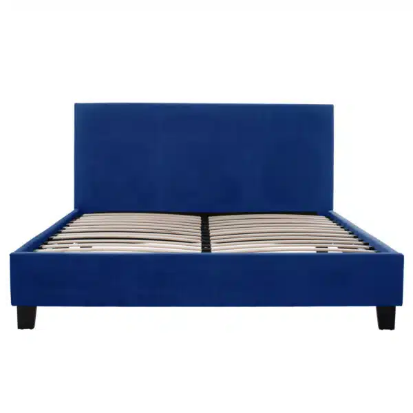 ΚΡΕΒΑΤΙ ΜΕ ΣΤΡΩΜΑ BECCA HM21283.07 ΜΠΛΕ ΒΕΛΟΥΔΟ--ΓΙΑ 150x200εκ - Image 4
