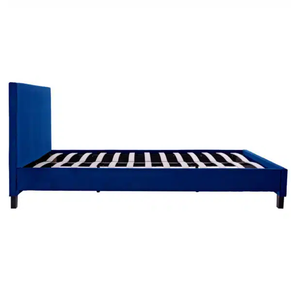 ΚΡΕΒΑΤΙ ΜΕ ΣΤΡΩΜΑ BECCA HM21283.07 ΜΠΛΕ ΒΕΛΟΥΔΟ--ΓΙΑ 150x200εκ - Image 5