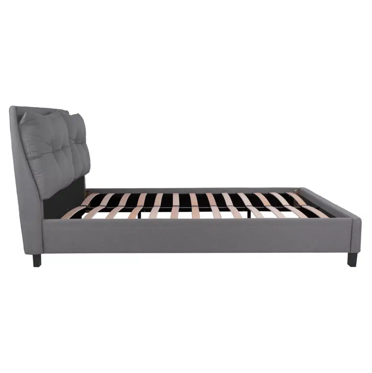ΚΡΕΒΑΤΙ ΜΕ ΣΤΡΩΜΑ BILLIE HM21284.03 ΓΚΡΙ ΥΦΑΣΜΑ--ΓΙΑ 160x200εκ - Image 5