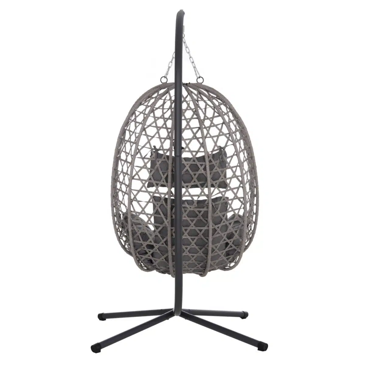 ΚΡΕΜΑΣΤΗ ΦΩΛΙΑ NESTA HM6468.01 ΓΚΡΙ ΜΕΤΑΛΛΟ & P.E.RATTAN 100x100x190Υεκ. - Image 6