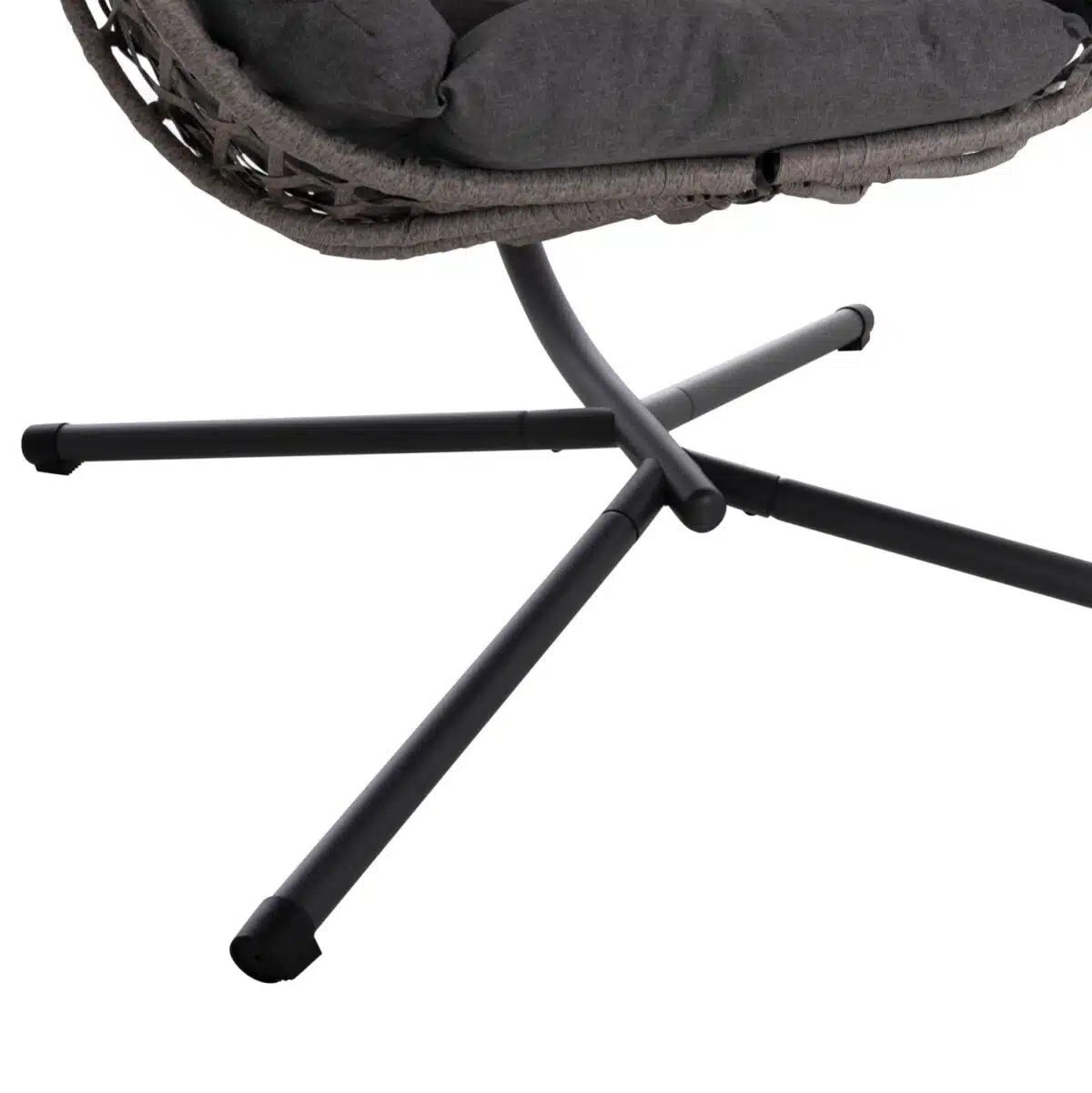 ΚΡΕΜΑΣΤΗ ΦΩΛΙΑ NESTA HM6468.01 ΓΚΡΙ ΜΕΤΑΛΛΟ & P.E.RATTAN 100x100x190Υεκ. - Image 10