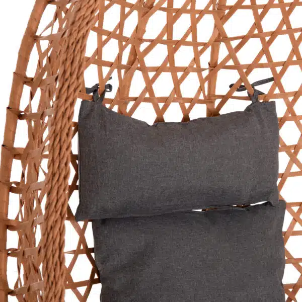 ΚΡΕΜΑΣΤΗ ΦΩΛΙΑ NESTA HM6468.05 ΜΑΥΡΟ ΜΕΤΑΛΛΟ--ΚΑΦΕ P.E.RATTAN 100x100x190Υεκ. - Image 7