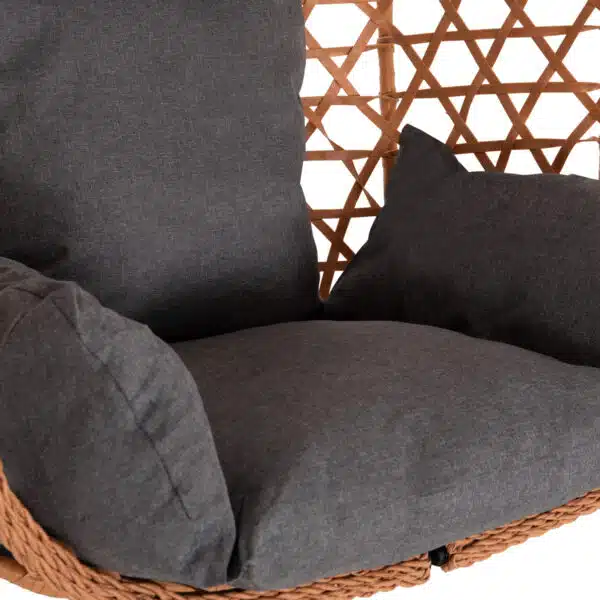 ΚΡΕΜΑΣΤΗ ΦΩΛΙΑ NESTA HM6468.05 ΜΑΥΡΟ ΜΕΤΑΛΛΟ--ΚΑΦΕ P.E.RATTAN 100x100x190Υεκ. - Image 8