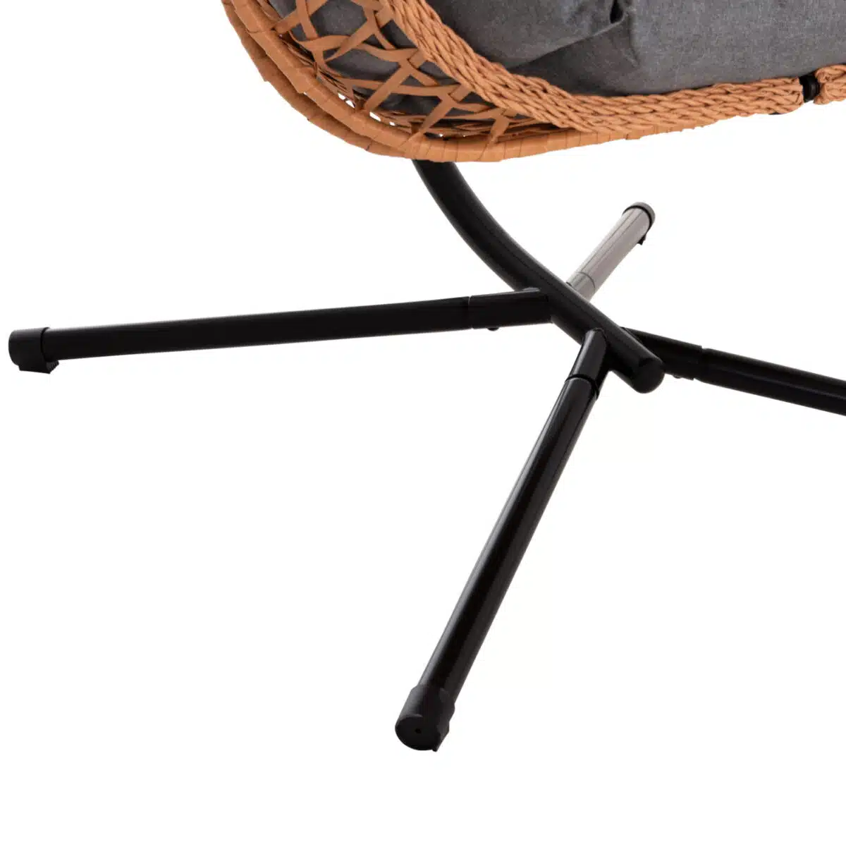 ΚΡΕΜΑΣΤΗ ΦΩΛΙΑ NESTA HM6468.05 ΜΑΥΡΟ ΜΕΤΑΛΛΟ--ΚΑΦΕ P.E.RATTAN 100x100x190Υεκ. - Image 9